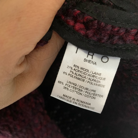 IRO Shena burgundy  (maroon) tweed jacket. Size 1 (XS-S) - Picture 8 of 8